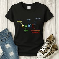 E Equals M C Squared E=Mc2 Science Equation Womens T-Shirt