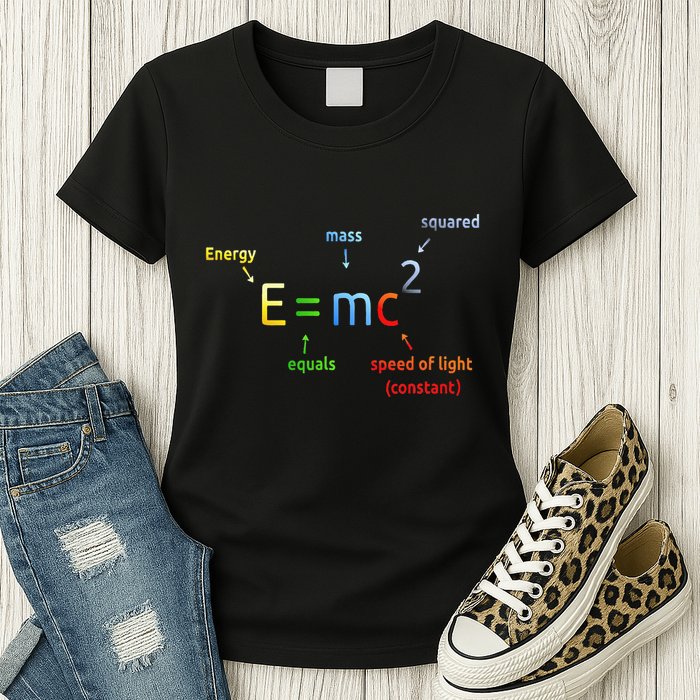 E Equals M C Squared E=Mc2 Science Equation Womens T-Shirt
