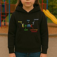 E Equals M C Squared E=Mc2 Science Equation Kids Hoodie