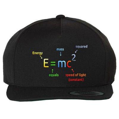 E Equals M C Squared E=Mc2 Science Equation Wool Snapback Cap