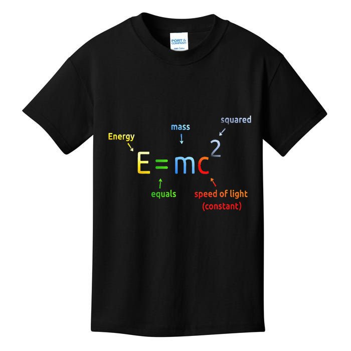 E Equals M C Squared E=Mc2 Science Equation Kids T-Shirt
