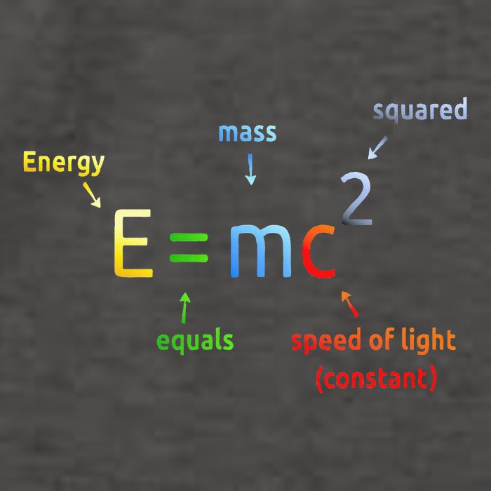 E Equals M C Squared E=Mc2 Science Equation Vector Backpack