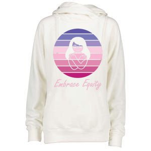 Embrace Equity March 8th International 'S Day Cool Gift Womens Funnel Neck Pullover Hood