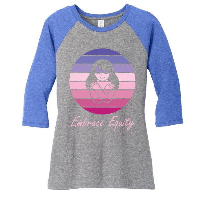 Embrace Equity March 8th International 'S Day Cool Gift Women's Tri-Blend 3/4-Sleeve Raglan Shirt