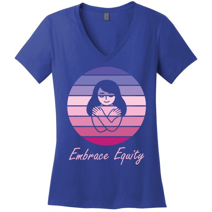 Embrace Equity March 8th International 'S Day Cool Gift Women's V-Neck T-Shirt