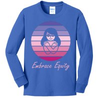 Embrace Equity March 8th International 'S Day Cool Gift Kids Long Sleeve Shirt