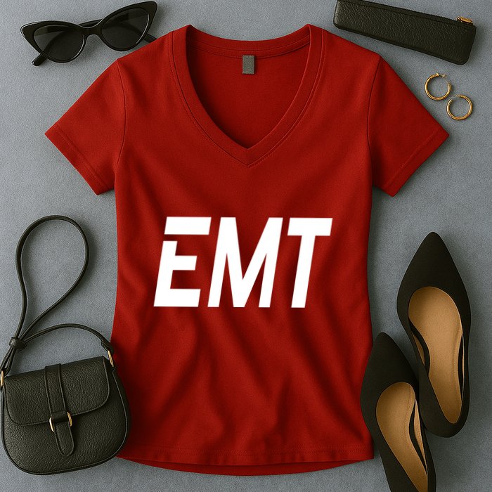 EMT Women's V-Neck T-Shirt