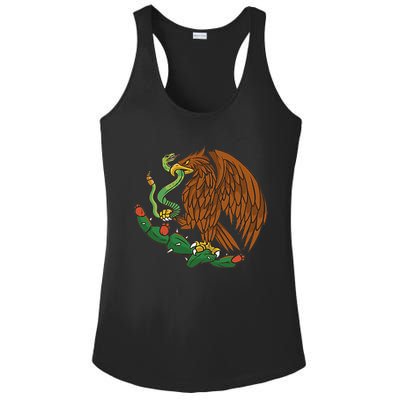 Eagle Emblem Mexico Mexican Flag Cinco De Mayo Mexican Roots Ladies PosiCharge Competitor Racerback Tank