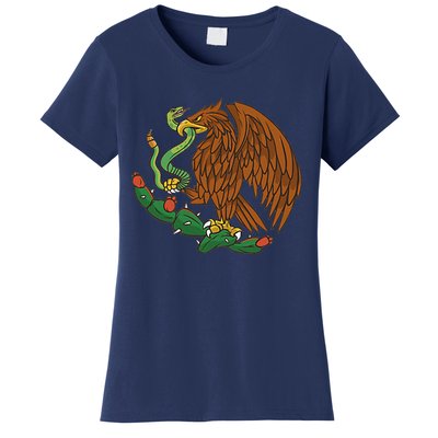 Eagle Emblem Mexico Mexican Flag Cinco De Mayo Mexican Roots Women's T-Shirt