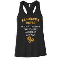 Engineer Engineering Mechanical Profession Electrical Women's Racerback Tank