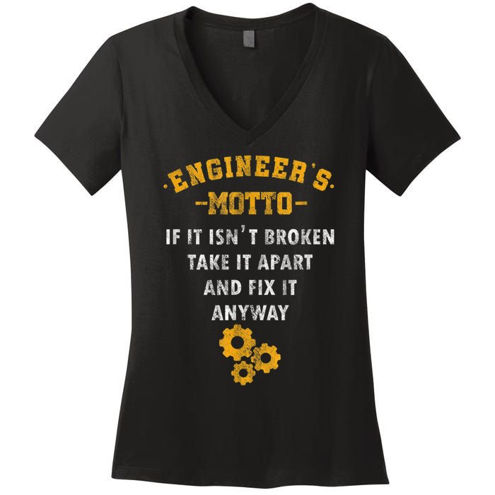 Engineer Engineering Mechanical Profession Electrical Women's V-Neck T-Shirt