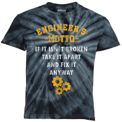 Engineer Engineering Mechanical Profession Electrical Kids Tie-Dye T-Shirt