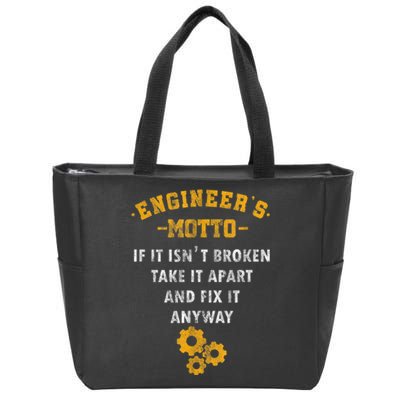 Engineer Engineering Mechanical Profession Electrical Zip Tote Bag