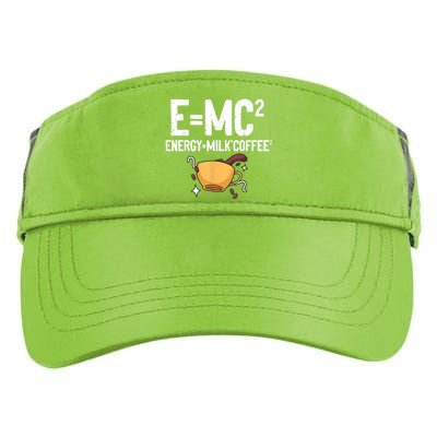 E=MC2 Energy Milk Coffee Funny Chemistry Science Adult Drive Performance Visor