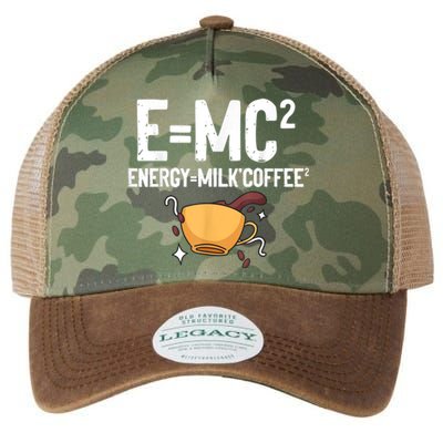 E=MC2 Energy Milk Coffee Funny Chemistry Science Legacy Tie Dye Trucker Hat