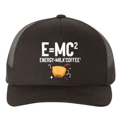 E=MC2 Energy Milk Coffee Funny Chemistry Science Yupoong Adult 5-Panel Trucker Hat