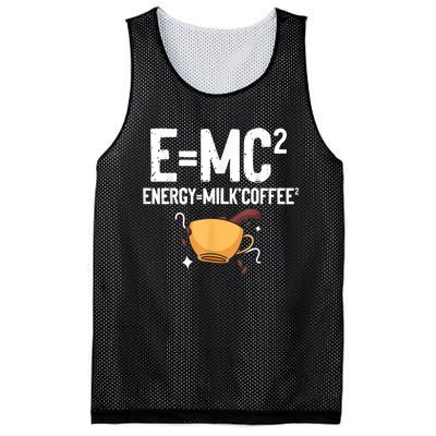 E=MC2 Energy Milk Coffee Funny Chemistry Science Mesh Reversible Basketball Jersey Tank