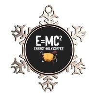 E=MC2 Energy Milk Coffee Funny Chemistry Science Metallic Star Ornament