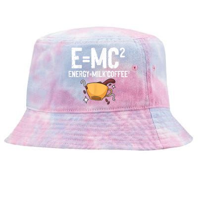 E=MC2 Energy Milk Coffee Funny Chemistry Science Tie-Dyed Bucket Hat