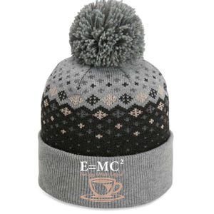 Energy Equals Milk Coffee E= MC2 SCIENCE The Baniff Cuffed Pom Beanie