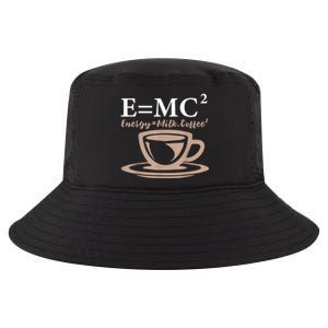 Energy Equals Milk Coffee E= MC2 SCIENCE Cool Comfort Performance Bucket Hat