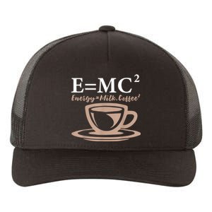 Energy Equals Milk Coffee E= MC2 SCIENCE Yupoong Adult 5-Panel Trucker Hat