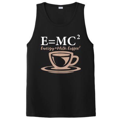 Energy Equals Milk Coffee E= MC2 SCIENCE PosiCharge Competitor Tank