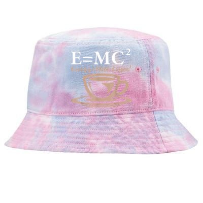 Energy Equals Milk Coffee E= MC2 SCIENCE Tie-Dyed Bucket Hat