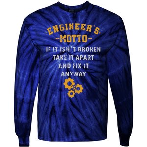 Engineer Engineering Mechanical Profession Electrical Gift Tie-Dye Long Sleeve Shirt