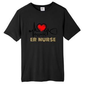 Essential Er Nurse Heartbeat Er Nurse Gift Tall Fusion ChromaSoft Performance T-Shirt