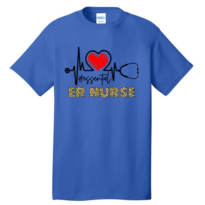 Essential Er Nurse Heartbeat Er Nurse Gift Tall T-Shirt