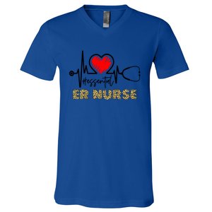 Essential Er Nurse Heartbeat Er Nurse Gift V-Neck T-Shirt