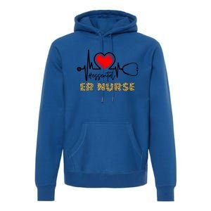 Essential Er Nurse Heartbeat Er Nurse Gift Premium Hoodie