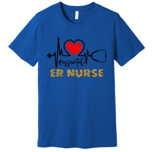 Essential Er Nurse Heartbeat Er Nurse Gift Premium T-Shirt