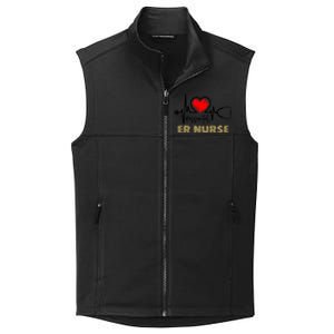 Essential Er Nurse Heartbeat Er Nurse Gift Collective Smooth Fleece Vest