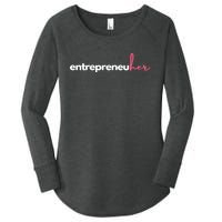 Entrepreneuher Women's Perfect Tri Tunic Long Sleeve Shirt