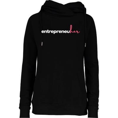 Entrepreneuher Womens Funnel Neck Pullover Hood