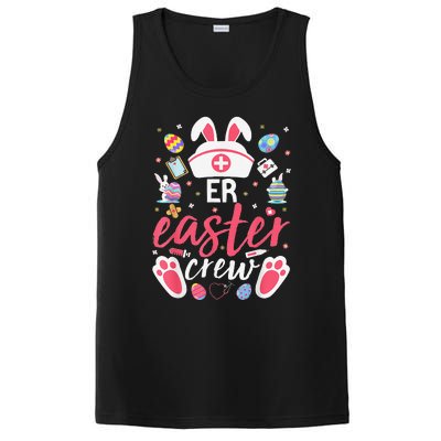 ER Easter Nurse Crew Easter Day Emergency Room Nurses Bunny PosiCharge Competitor Tank