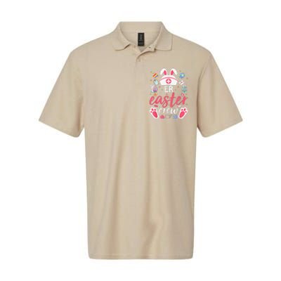 ER Easter Nurse Crew Easter Day Emergency Room Nurses Bunny Softstyle Adult Sport Polo