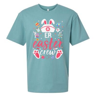 ER Easter Nurse Crew Easter Day Emergency Room Nurses Bunny Sueded Cloud Jersey T-Shirt