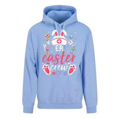 ER Easter Nurse Crew Easter Day Emergency Room Nurses Bunny Unisex Surf Hoodie