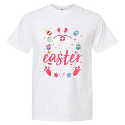 ER Easter Nurse Crew Easter Day Emergency Room Nurses Bunny Garment-Dyed Heavyweight T-Shirt