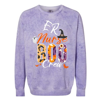 Er Emergency Nurse Boo Crew Funny Medical Squad Gift Colorblast Crewneck Sweatshirt