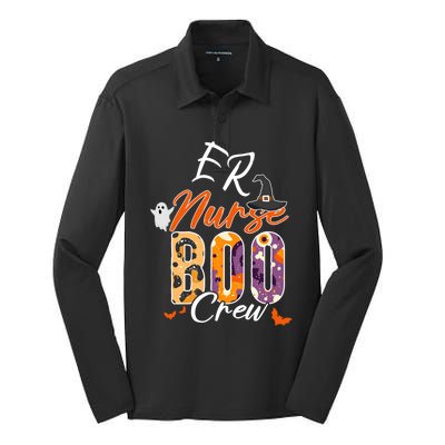 Er Emergency Nurse Boo Crew Funny Medical Squad Gift Silk Touch Performance Long Sleeve Polo