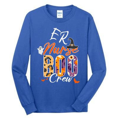 Er Emergency Nurse Boo Crew Funny Medical Squad Gift Tall Long Sleeve T-Shirt