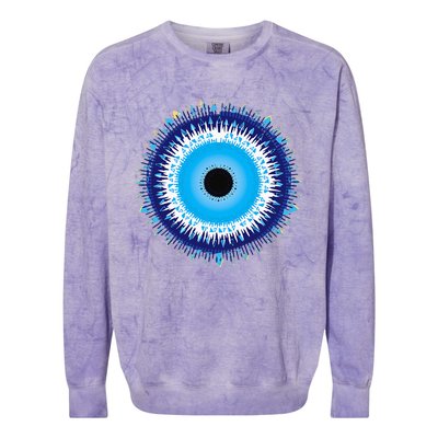 Evil Eye Nazar Protect From Evil Greek Turkish Graphic Colorblast Crewneck Sweatshirt