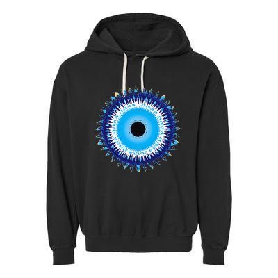 Evil Eye Nazar Protect From Evil Greek Turkish Graphic Garment-Dyed Fleece Hoodie