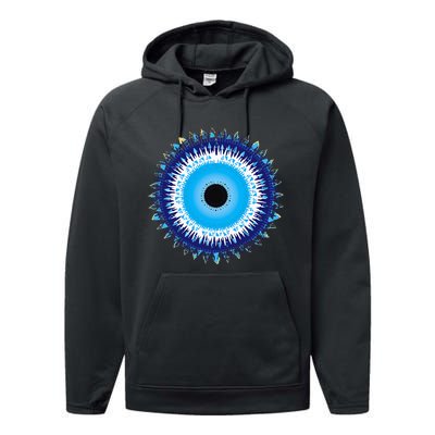 Evil Eye Nazar Protect From Evil Greek Turkish Graphic Performance Fleece Hoodie