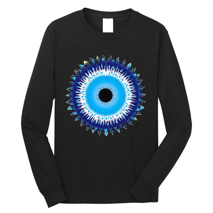 Evil Eye Nazar Protect From Evil Greek Turkish Graphic Long Sleeve Shirt