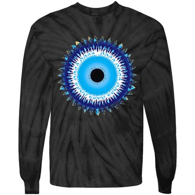 Evil Eye Nazar Protect From Evil Greek Turkish Graphic Tie-Dye Long Sleeve Shirt